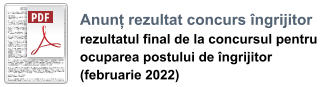 Anunț rezultat concurs îngrijitor rezultatul final de la concursul pentru  ocuparea postului de îngrijitor  (februarie 2022)